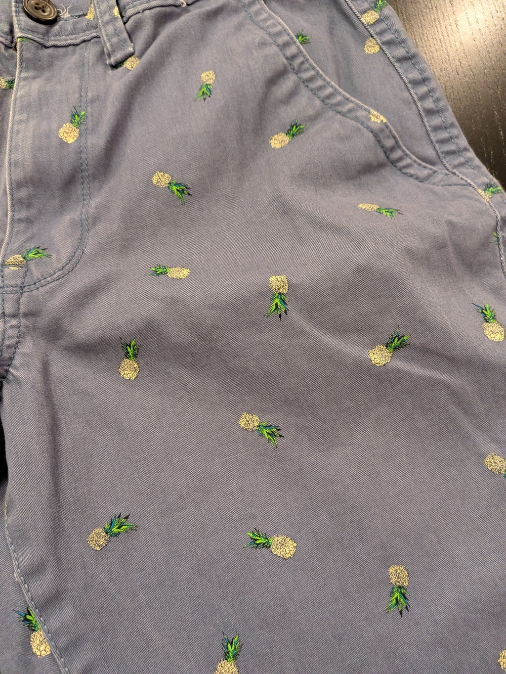 Arizona Jean Company Lavender Embroidered Pineapple Shorts - Picture 3 of 9